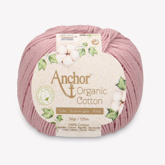 Anchor - Organic Cotton - 4Ply - 50g Ball - 423 Cherry Flower