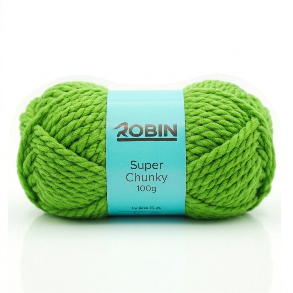 Robin Super Chunky Yarn – Apple Green (16) – 100g Ball