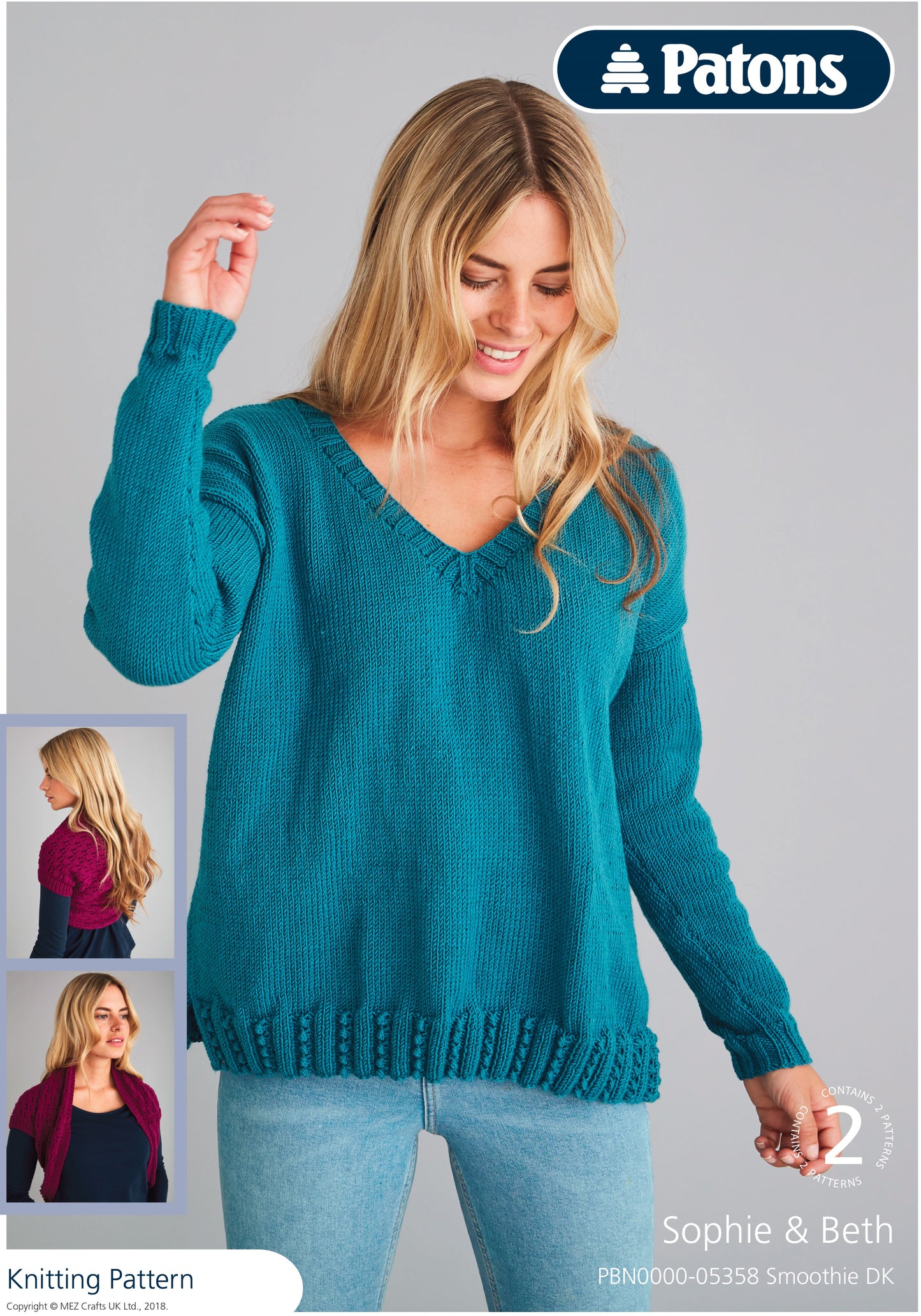 Patons - Multi Knitting Pattern  - PBN5358 - Jumper and Shrug