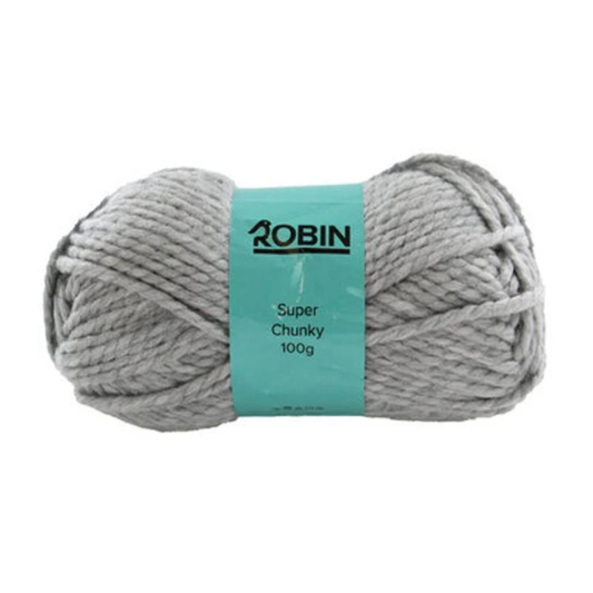 Robin - Super Chunky Yarn  - 100g Ball - Silver Grey