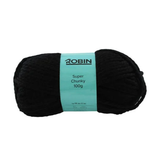 Robin - Super Chunky Yarn  - 100g Ball - Black