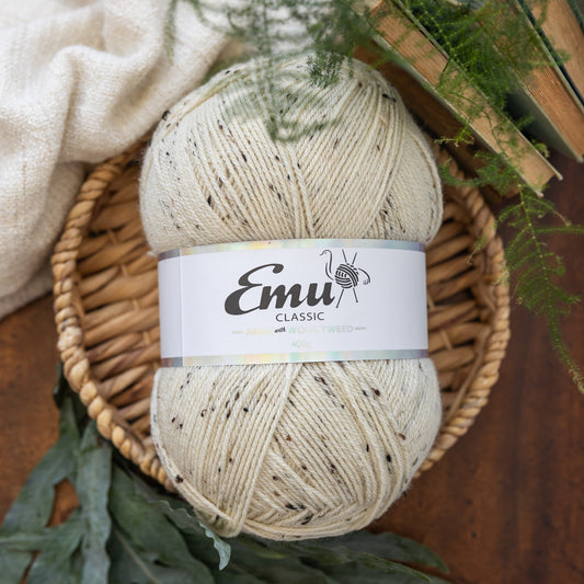 Emu Yarns - Classic Aran with Wool Tweed - 400g Ball - Sandstone