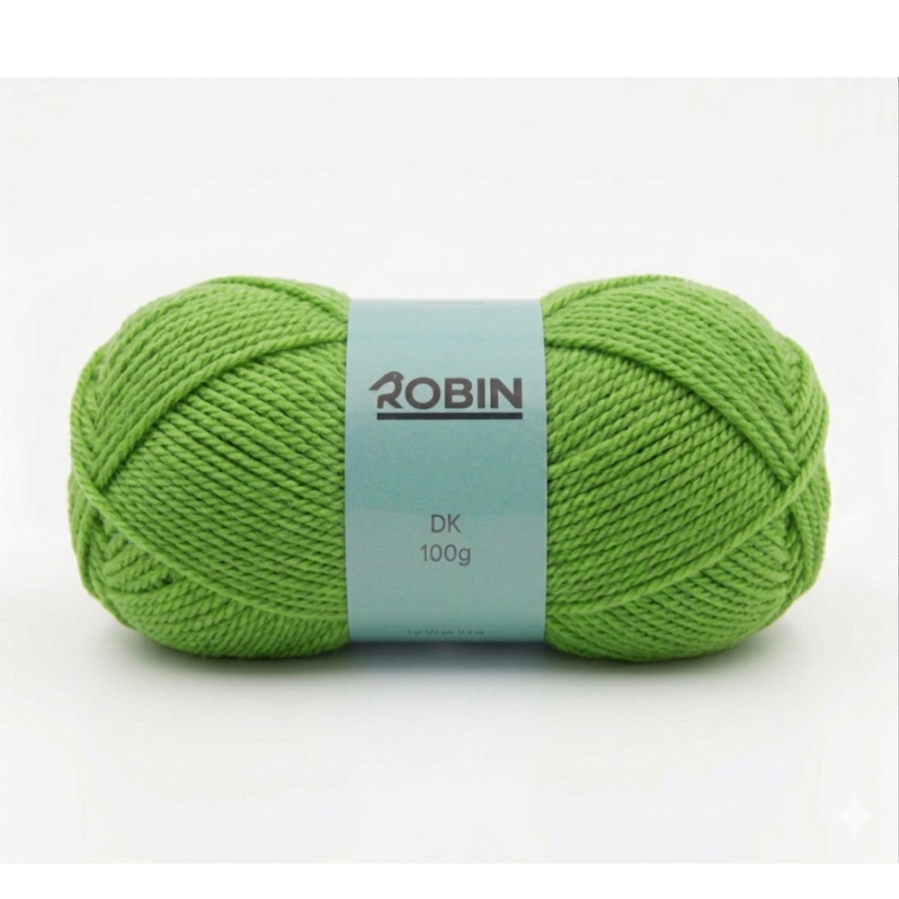Robin DK Double Knit Yarn – Apple Green (016) – 100g Ball