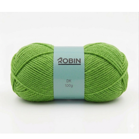 Robin DK Double Knit Yarn – Apple Green (016) – 100g Ball