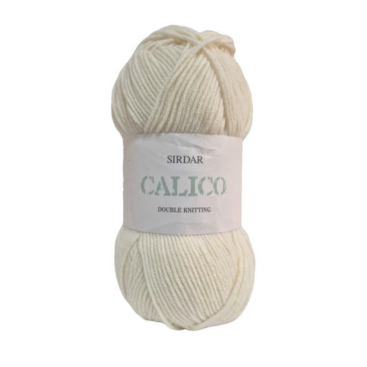 Sirdar - Calico - DK - Cotton Mix - 50g Ball - Shade 0724 Cream