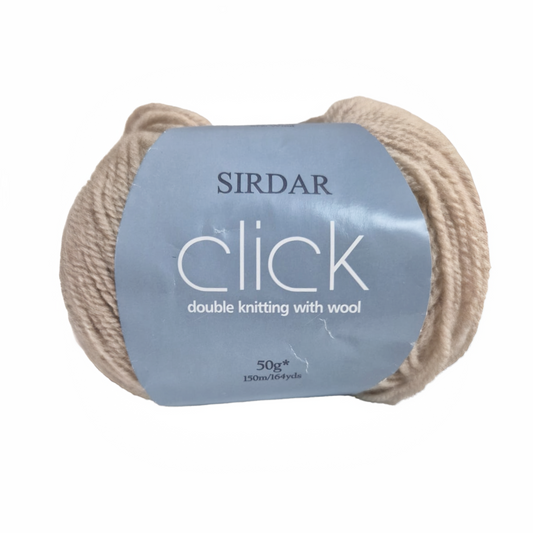 Sirdar - Click - Double Kniting with Wool - 50g Ball - Shade 0144 Beige