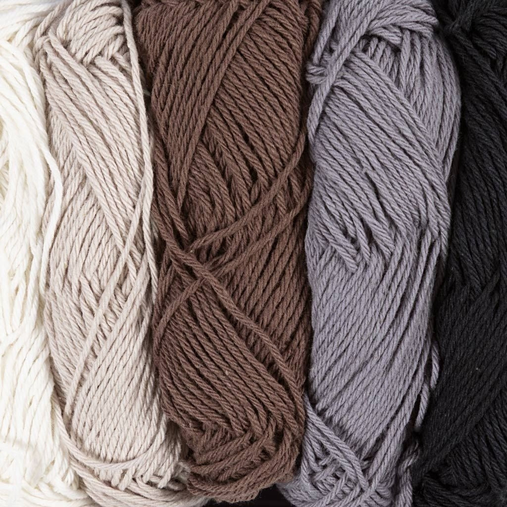 Creativ - Cotton DK Yarn Pack - 5 x 20g Balls - Naturals