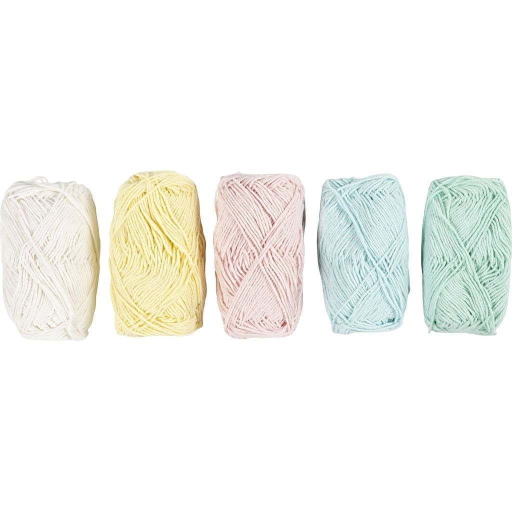 Creative - Cotton DK Yarn Pack - 5 x 20g Balls - Pastels