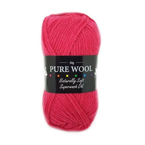 Cygnet Pure Wool Superwash DK – Raspberry (2151) – 50g Ball