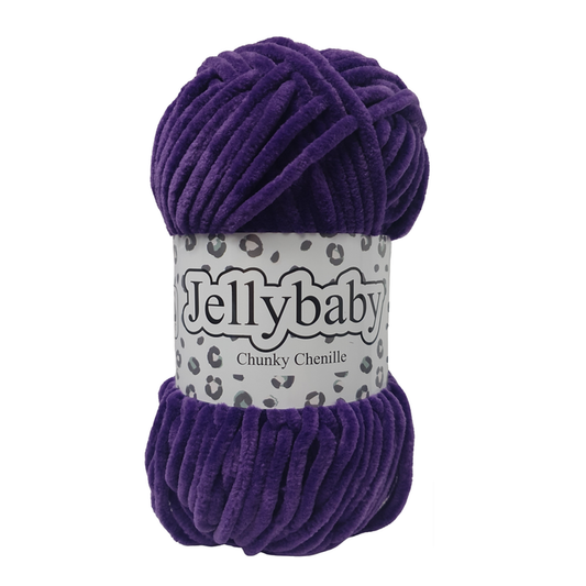 Cygnet Yarns - Jellybaby Chenille - Chunky - 100g Ball - 008 Deep Violet