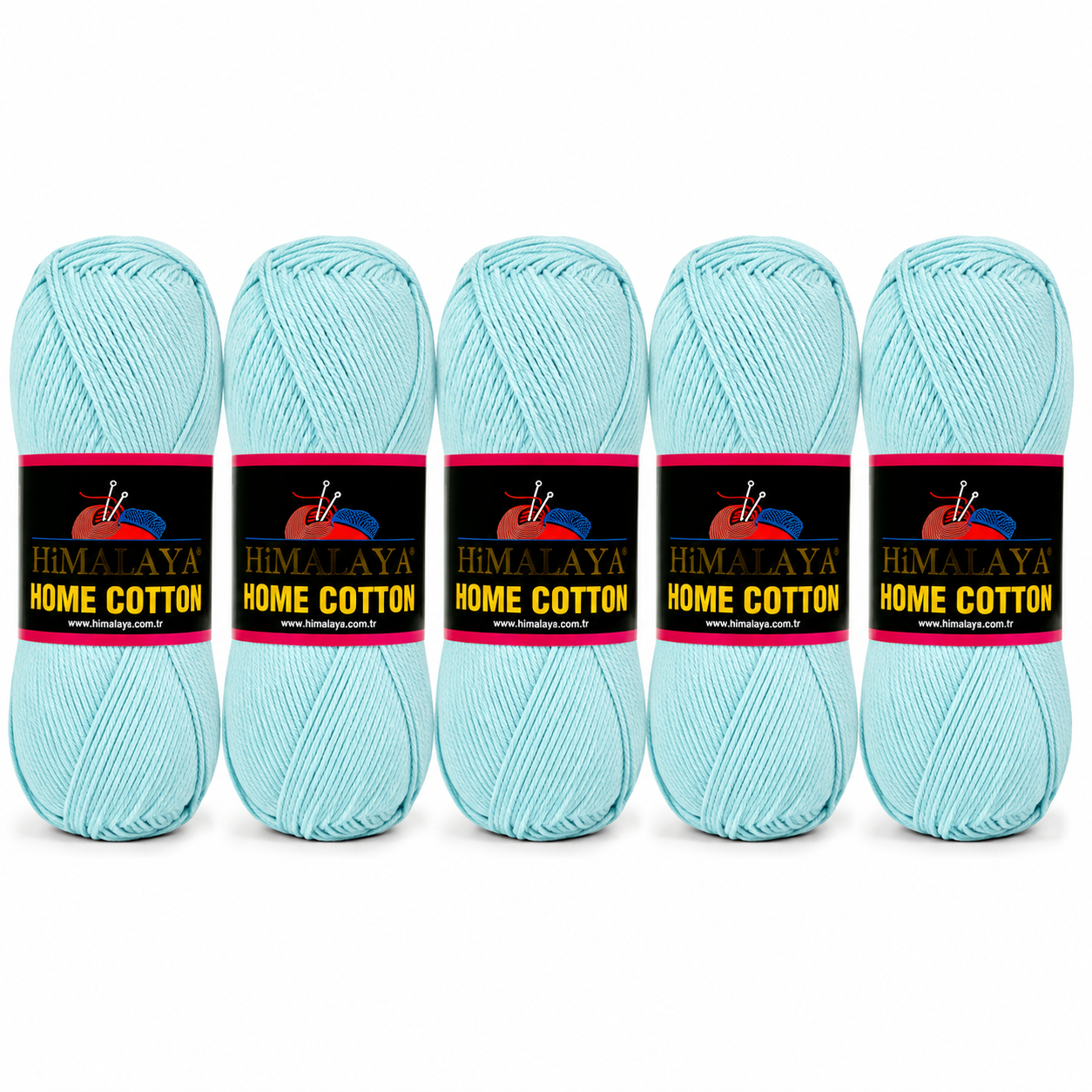 Himalaya Home Cotton Blend - Aqua Aran Yarn - 100g x 5 Ball Value Pack