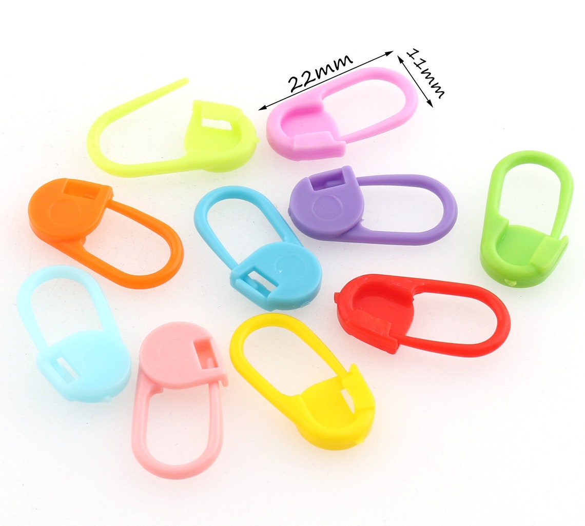 Trucraft - Locking Stitch Markers - Brights - Pack of 25