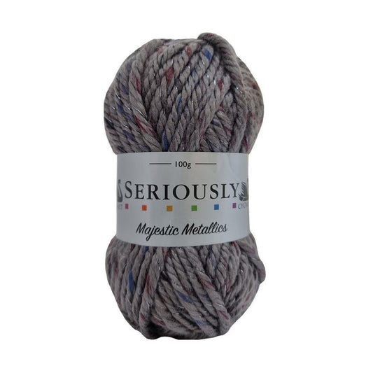 Cygnet - Seriously Majestic Metallics - Super Chunky Yarn - 100g Ball - 8257 Gunmetal Grey