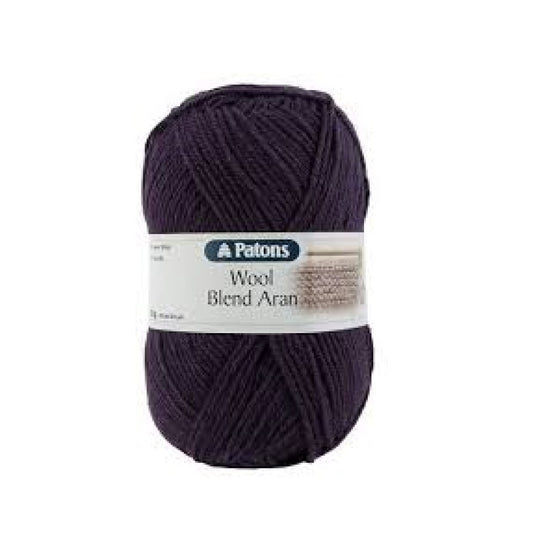 Patons -  Wool Blend Aran Yarn - 100g Ball - 00149 Purple