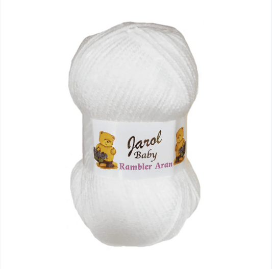 Jarol Yarns - Baby Rambler Aran - 100g Ball - 4300 White