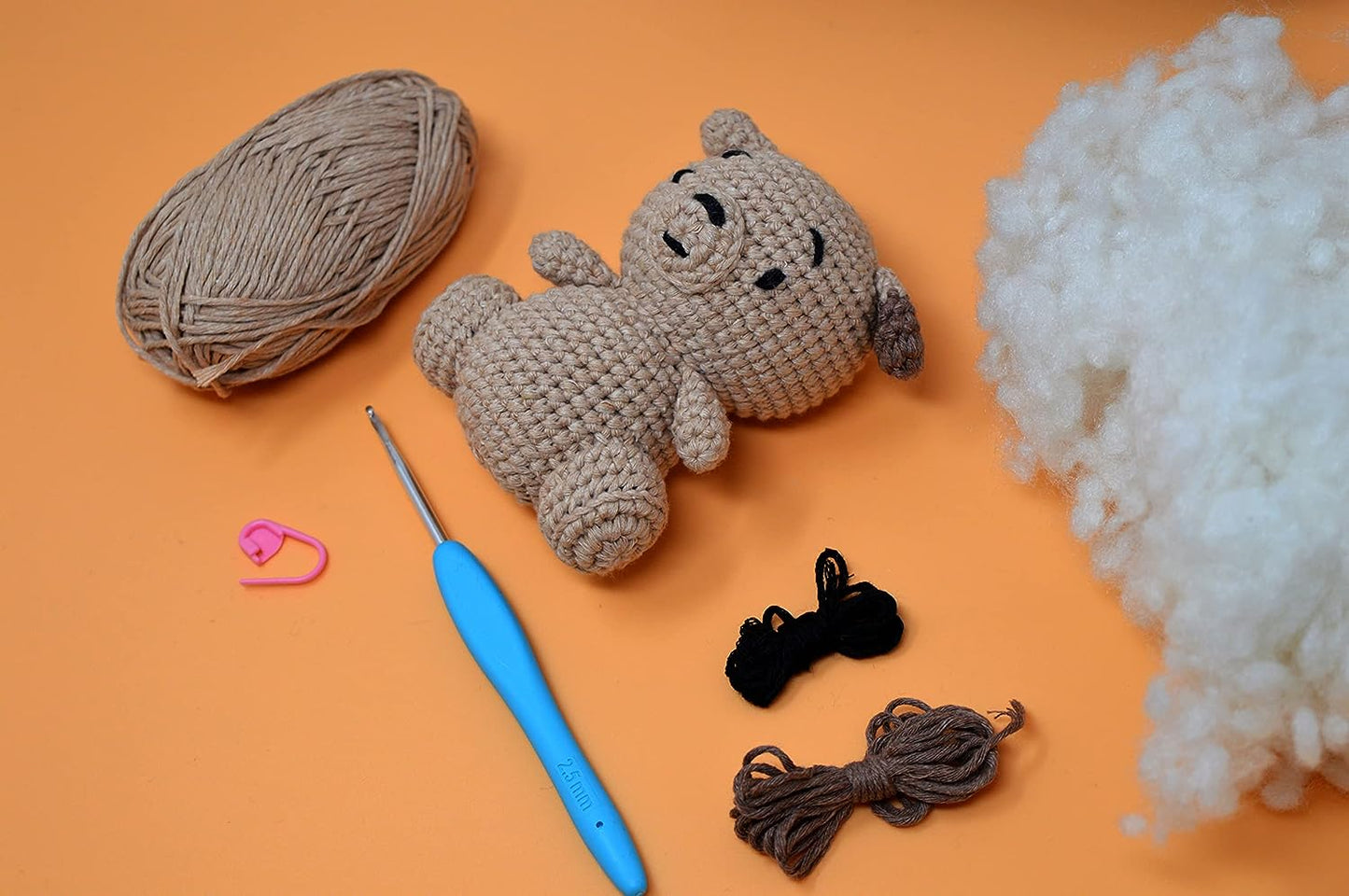 Knitty Critters - Pouch Pals - Amigurumi Crochet Kit - Jimmy The Dog