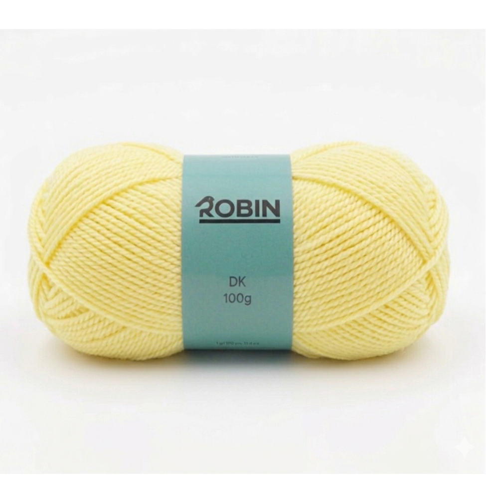 Robin DK Double Knit Yarn – Lemon (048) – 100g Ball