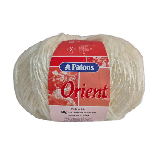 Patons - Orient - DK Yarn - 50g Ball - Mohair Mix - Shade 00001 Ivory