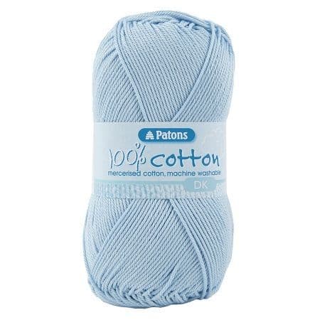 Patons - 100% Cotton - DK - 100g Ball - Shade 2702 Pale Blue