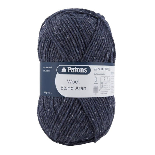 Patons -  Wool Blend Aran Yarn - 100g Ball - 00053 Airforce