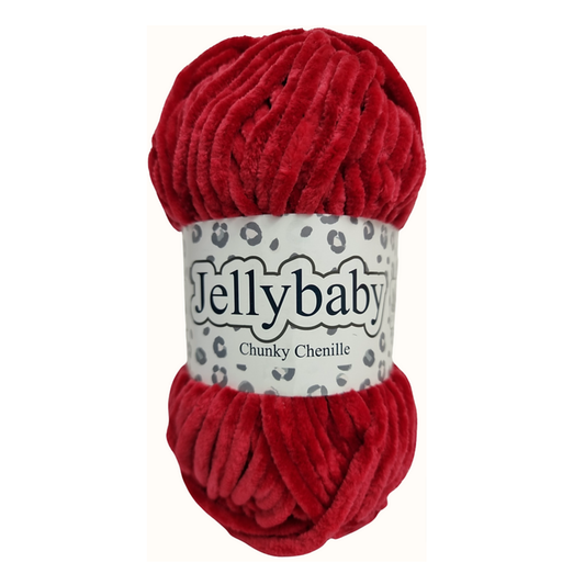Cygnet Yarns - Jellybaby Chenille - Chunky - 100g Ball - 030 Postbox Red