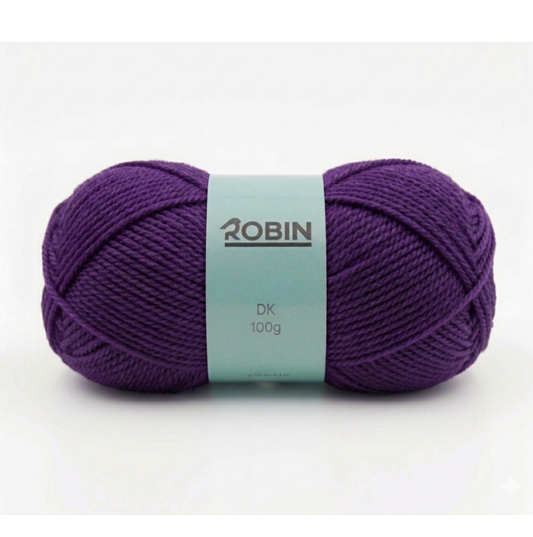 Robin DK Double Knit Yarn – Purple (017) – 100g Ball