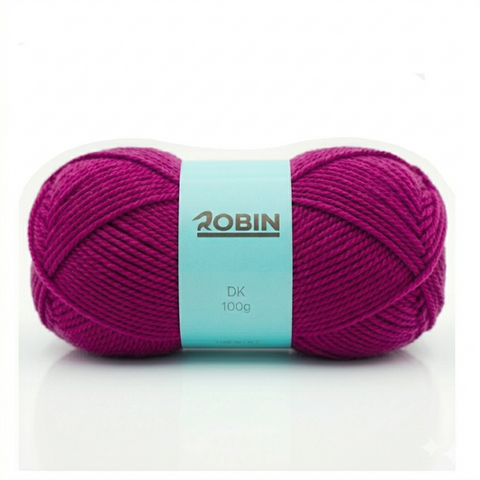 Robin DK Double Knit Yarn – Cerise (097) – 100g Ball