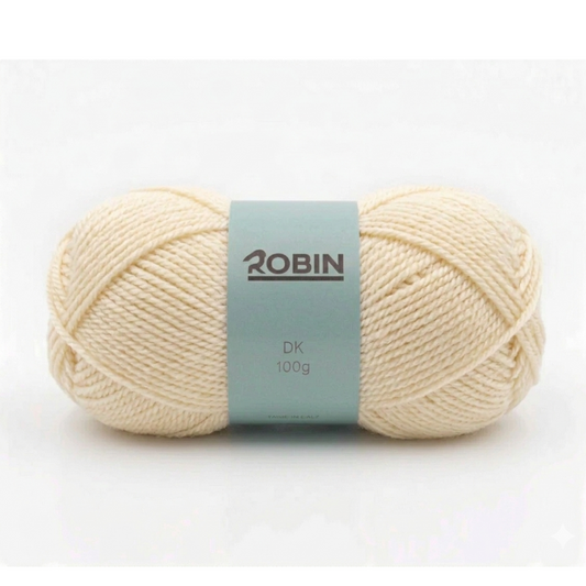 Robin DK Double Knit Yarn – Cream (041) – 100g Ball