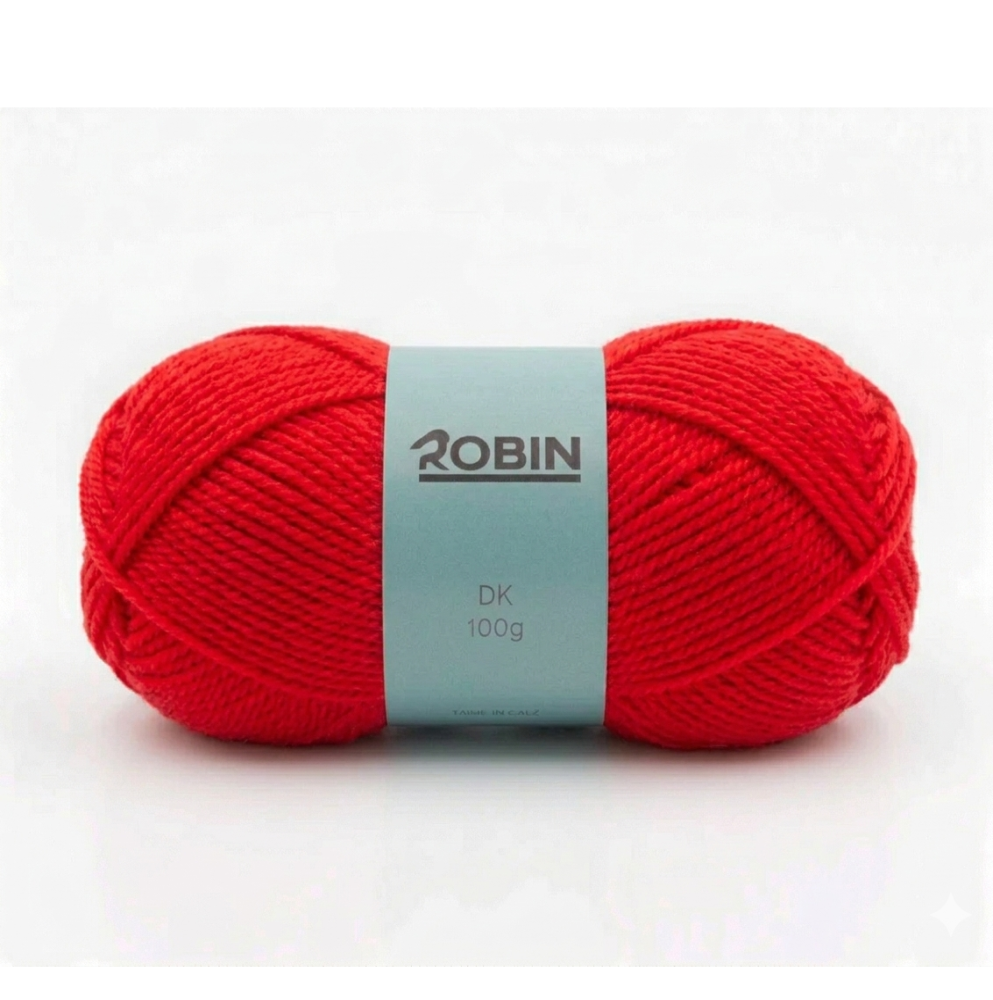 Robin DK Double Knit Yarn – Red (042) – 100g Ball