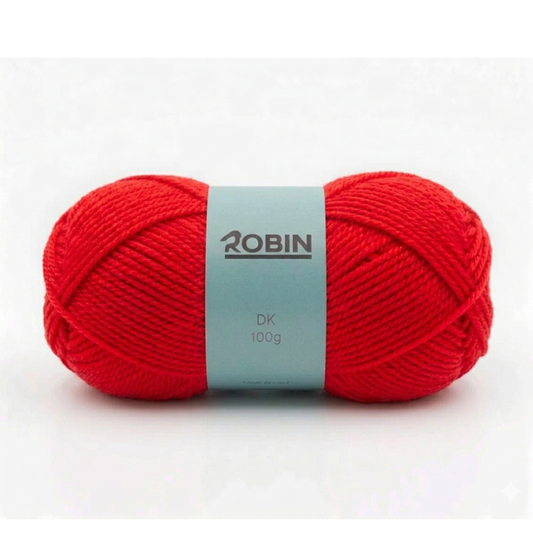 Robin DK Double Knit Yarn – Red (042) – 100g Ball