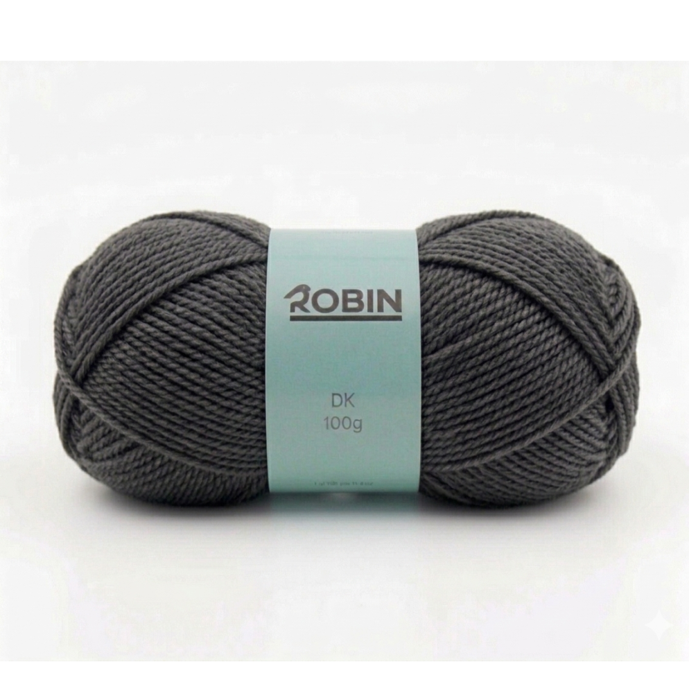Robin DK Double Knit Yarn – School Grey (028) – 100g Ball