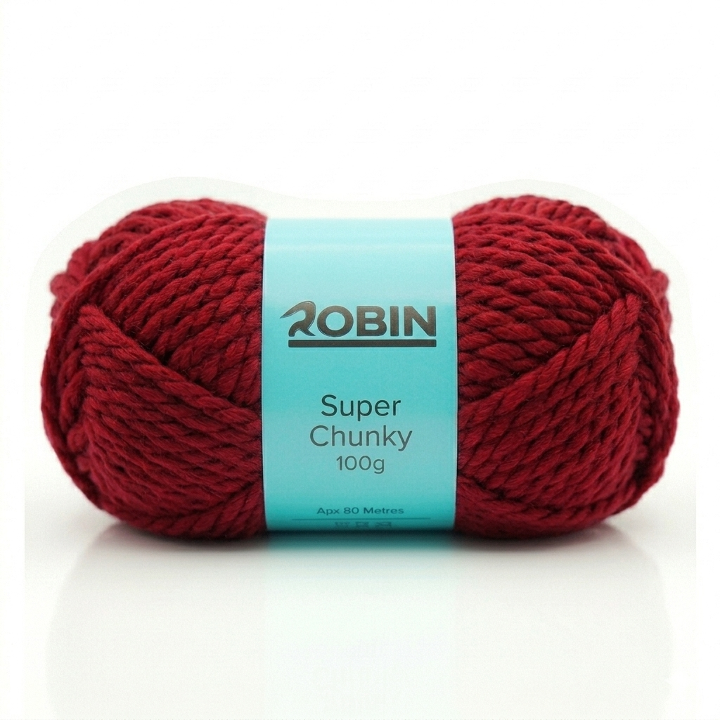 Robin Super Chunky Yarn – Cherry (32) – 100g Ball