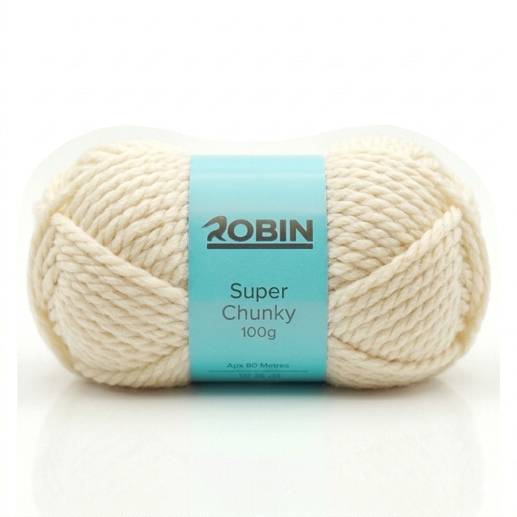 Robin Super Chunky Yarn – Cream (41) – 100g Ball