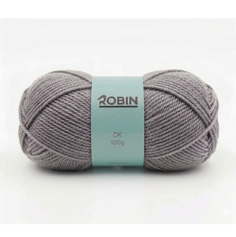 Robin DK Double Knit Yarn – Silver (027) – 100g Ball