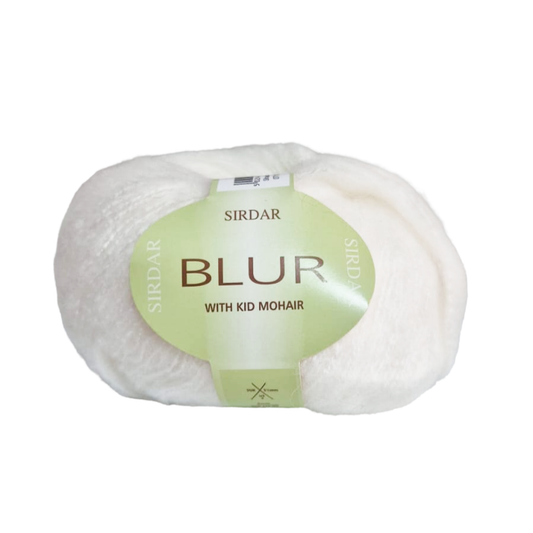 Sirdar - Blur Kid Mohair Yarn - Aran Weight - 50g Ball - Shade 0710 Snowbird