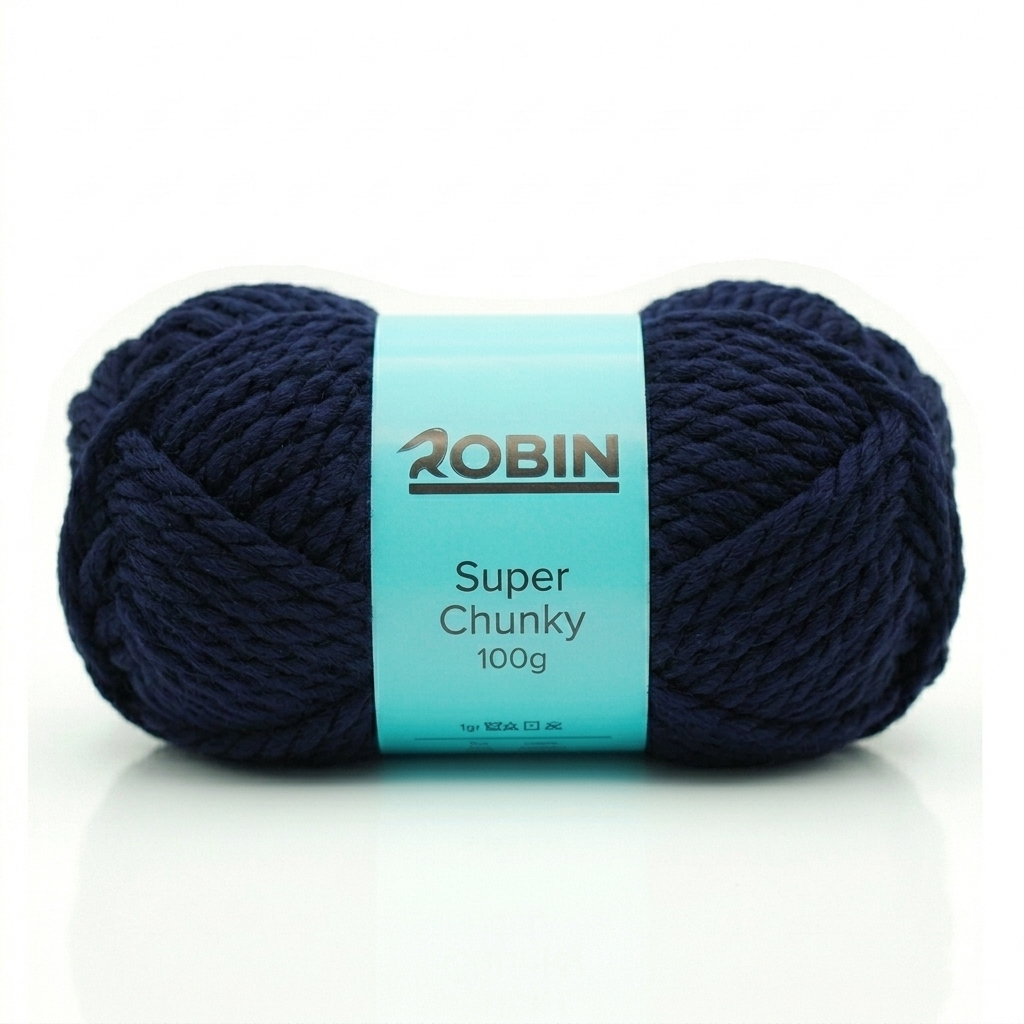 Robin Super Chunky Yarn – Navy Blue (43) – 100g Ball