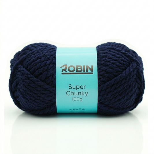 Robin Super Chunky Yarn – Navy Blue (43) – 100g Ball