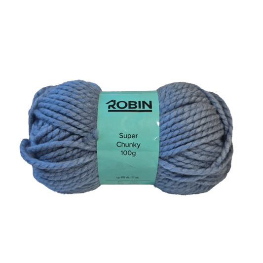 Robin - Super Chunky Yarn - 100g Ball - Blue Mist