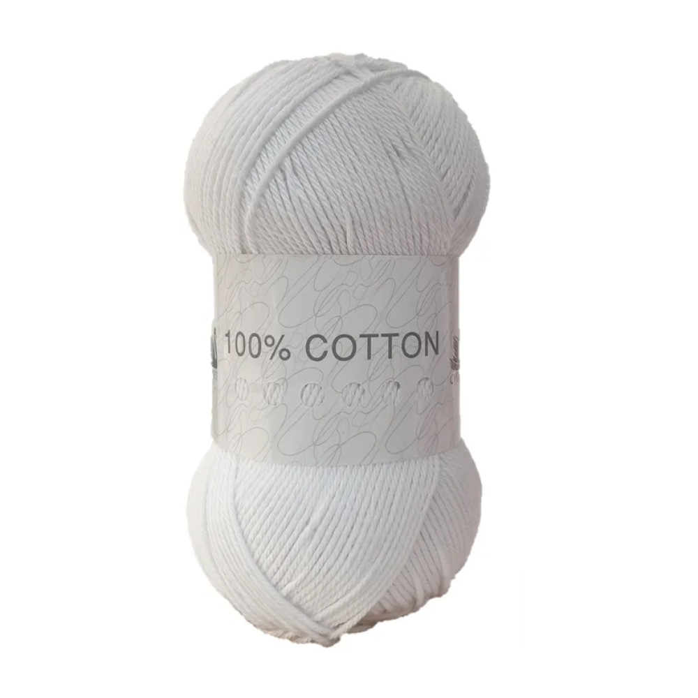 Cygnet Yarns - 100% Cotton - 100g Ball - 2080 White