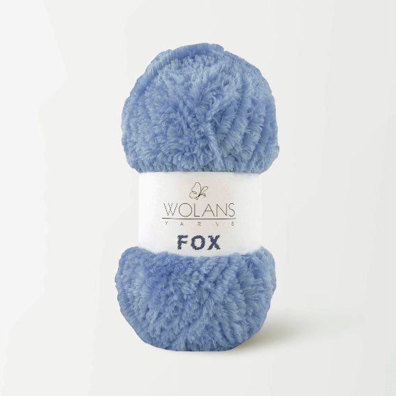 Wolans - Fox Yarn - Fluffy Fur Effect - Royal Blue 