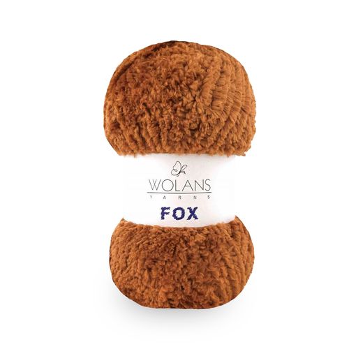 Wolans - Fox Yarn - Fluffy Fur Effect - Rust Brown 