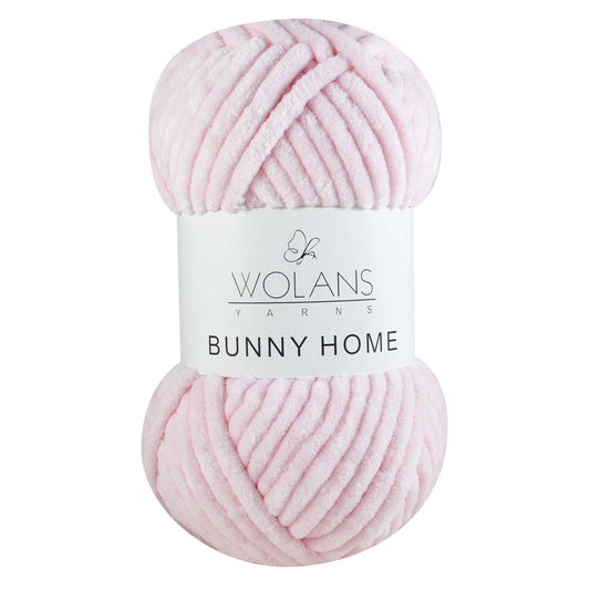 Wolans Bunny Home - Super Chunky Chenille Yarn - Pack of 5 x 200g Balls - Light Pink