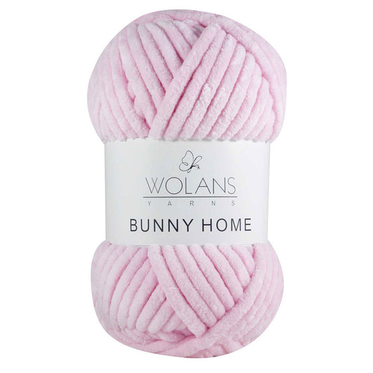 Wolans Bunny Home - Super Chunky Chenille Yarn - Pack of 5 x 200g Balls - Pink