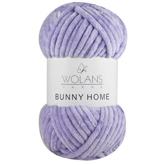 Wolans Bunny Home - Super Chunky Chenille Yarn - Pack of 5 x 200g Balls - Light Purple