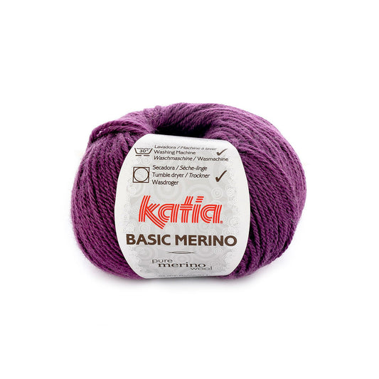 Katia - Basic Merino Wool - Superwash - 50g Ball - 28 Pearl Blackberry