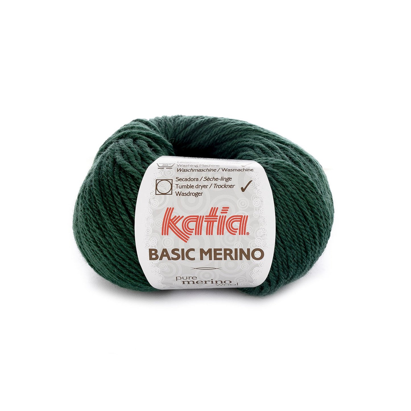 Katia - Basic Merino Wool - Superwash - 50g Ball - 15 Very Dark Green