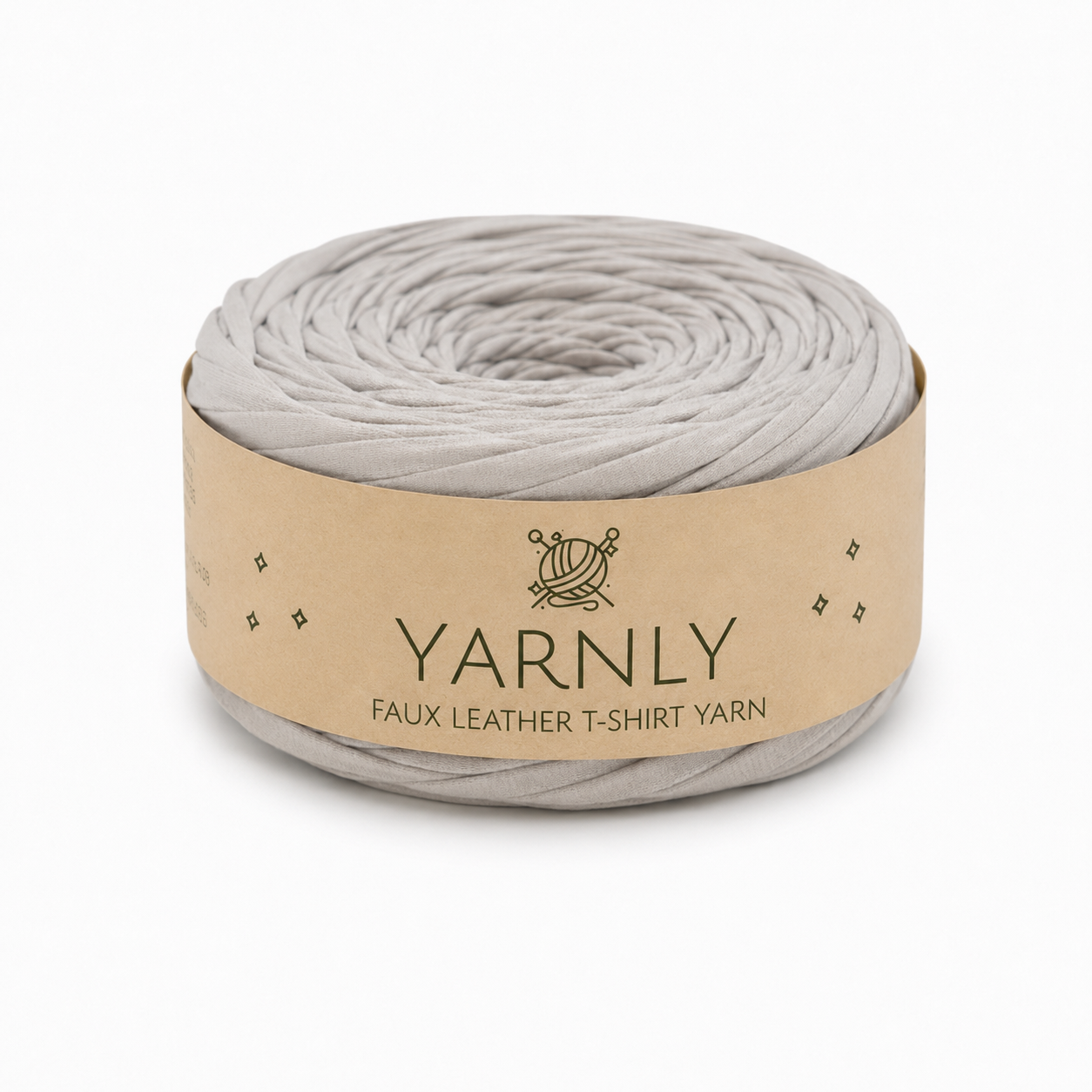 Yarnly - Faux Leather T-Shirt Yarn - 100g Ball - Beige