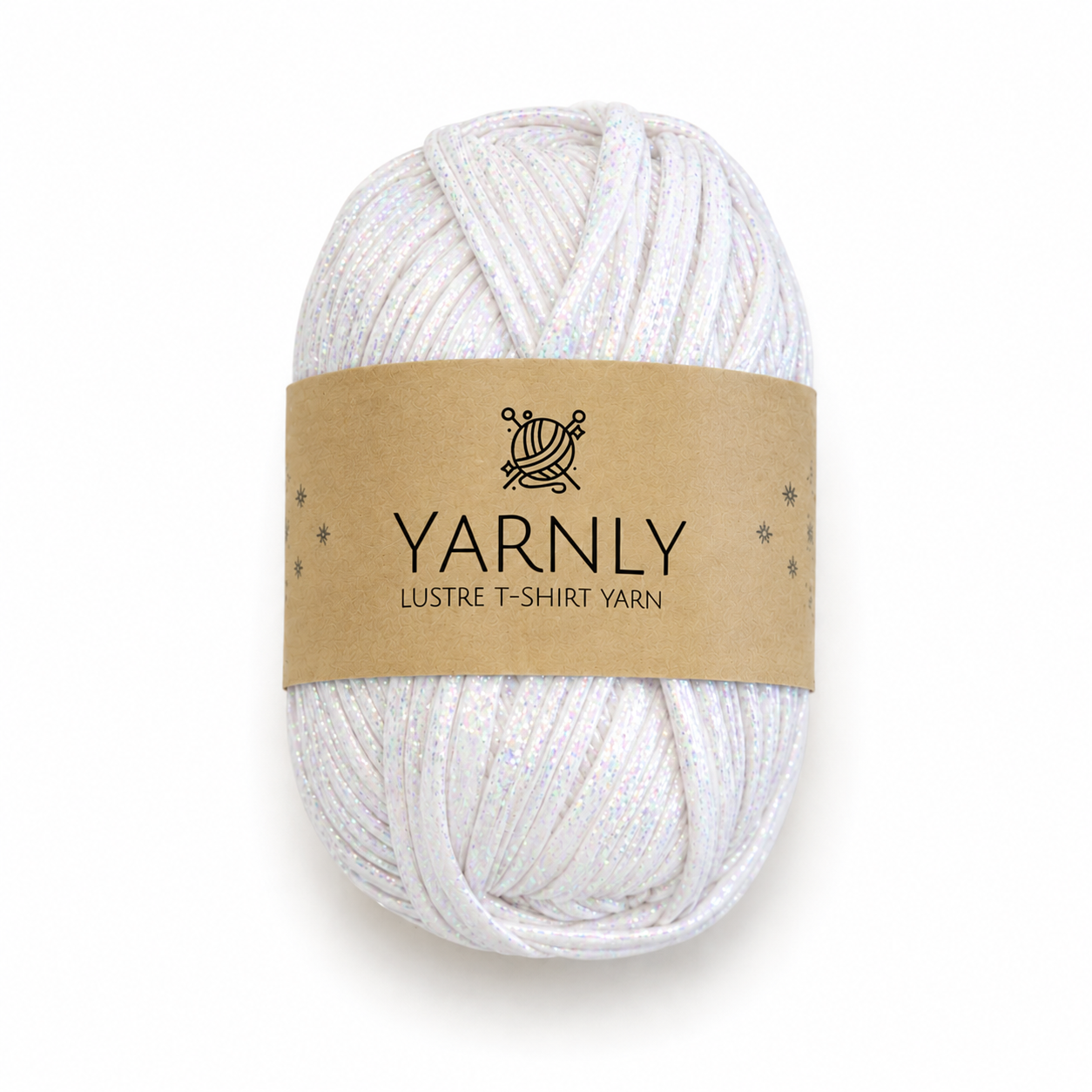 Yarnly - Lustre T-Shirt Yarn - 100g Ball - Iridescent White