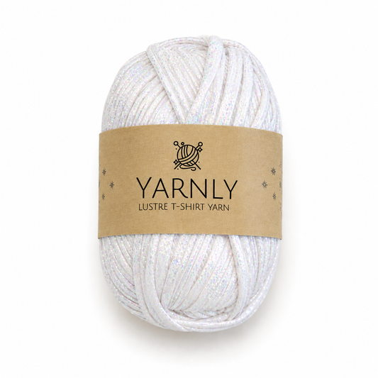 Yarnly - Lustre T-Shirt Yarn - 100g Ball - Iridescent White