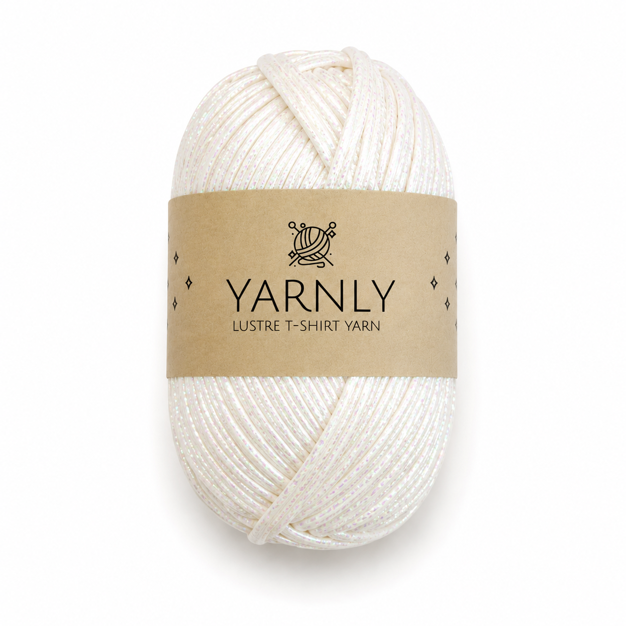 Yarnly - Lustre T-Shirt Yarn - 100g Ball - Iridescent Natural